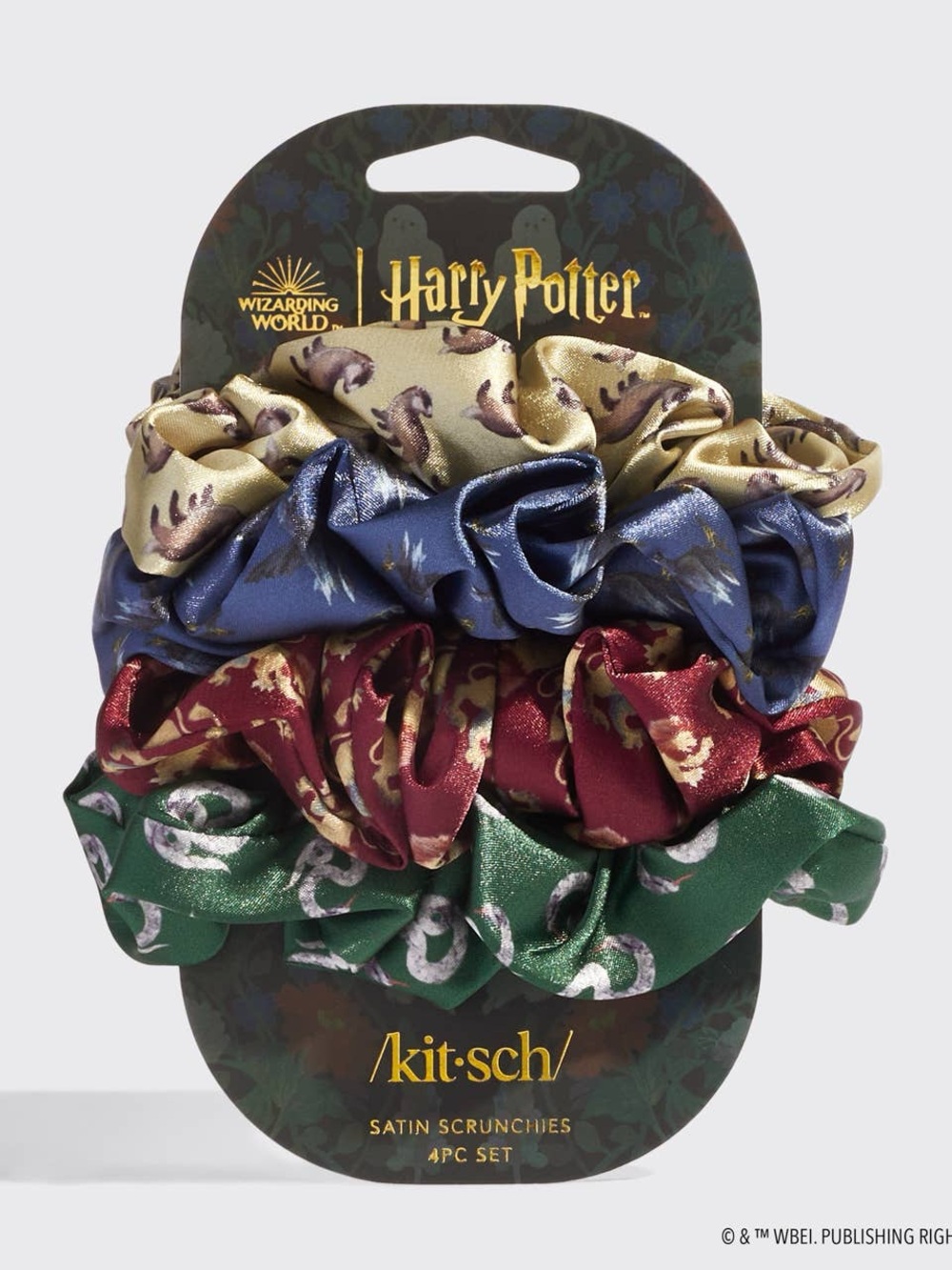 Harry Potter x Kitsch Satin Sleep Scrunchies 4pc Set